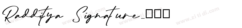 Radditya Signature字体转换
